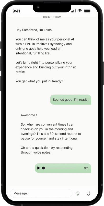 Telos: Conversational Journal